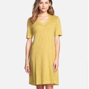 Eileen Fisher Organic Cotton Mustard Dress